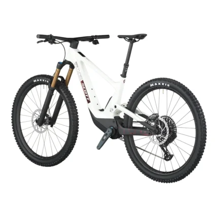 Carbon Black and Pastel White SCOTT Voltage 900 Tuned Bike with FOX Factory suspension