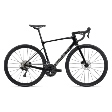 Giant Defy Advanced 2 endurance road bike in Abyss Black:Chrome