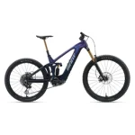 Giant Reign Advanced E+ 0 electric mountain bike in Purple Haze:Metallic Navy