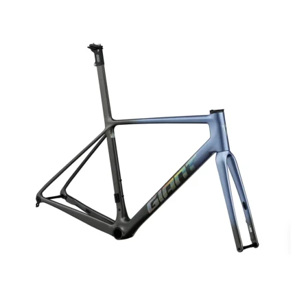 Giant TCR Advanced SL carbon road frameset with integrated seatpost in Atmosphere:Stealth Chrome:Iris
