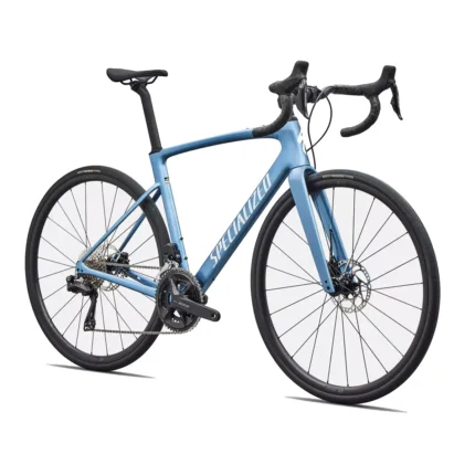 Gloss Glacial Metallic Specialized Roubaix SL8 Comp endurance road bike