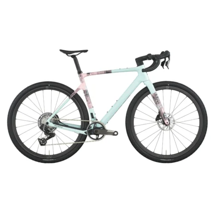 SCOTT Addict Gravel 10 Bike in gelato blue and gelato pink