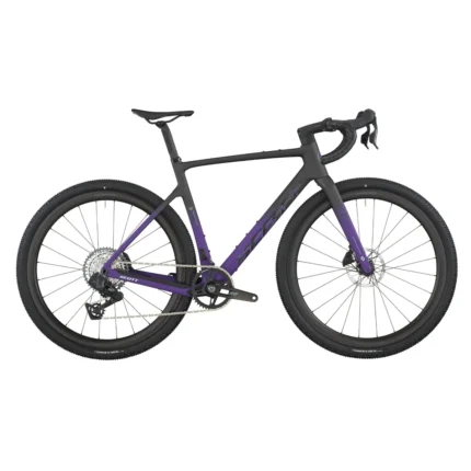 SCOTT Addict Gravel 20 Bike in carbon black and indigo purple