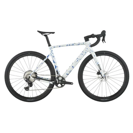 SCOTT Addict Gravel 30 Bike in white:splatter blue