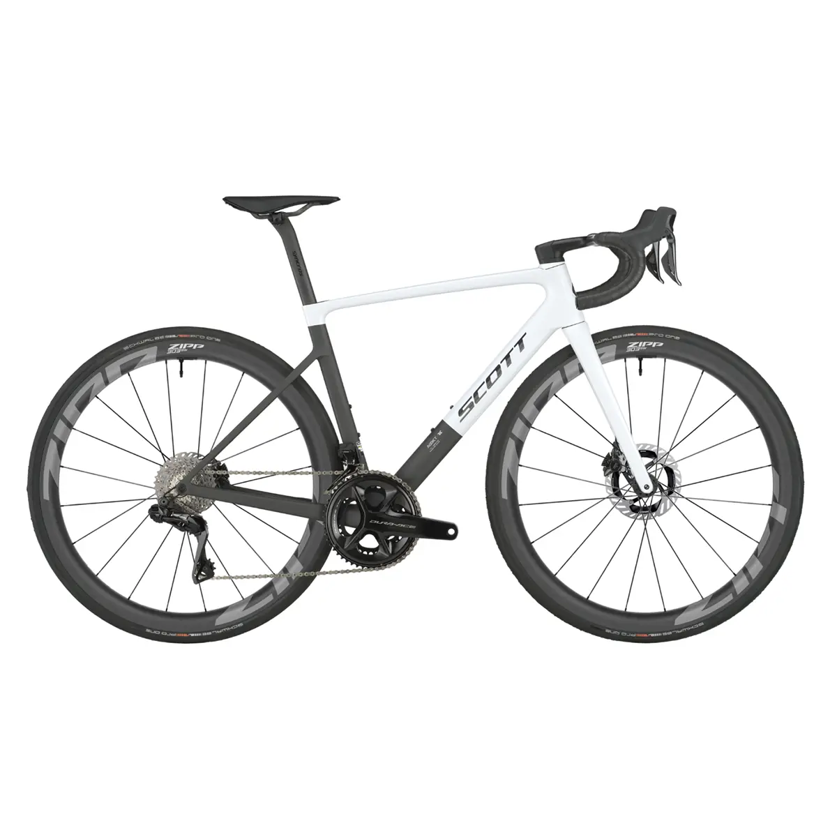 SCOTT Addict RC Pro Bike in Cumulus White and Carbon Black SCOTT Addict RC Pro Bike in Cumulus White and Carbon Black
