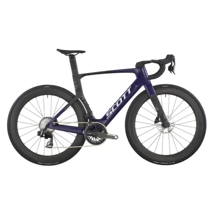 SCOTT Foil RC Team Bike in Grape Purple and Carbon Black