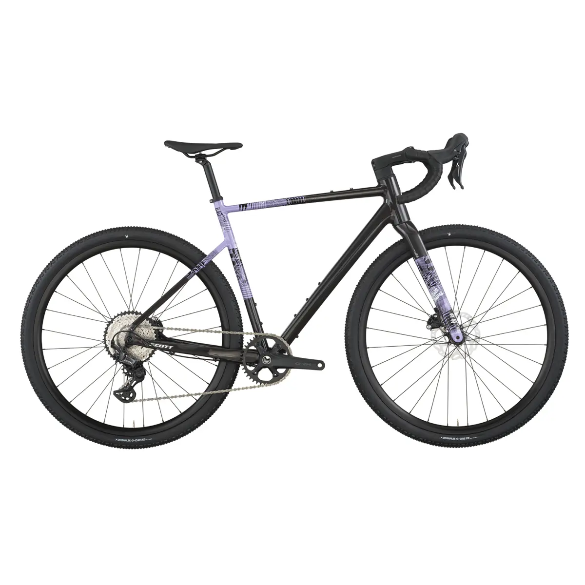 SCOTT Speedster Gravel 10 Bike in carbon black and tulip purple SCOTT Speedster Gravel 10 Bike in carbon black and tulip purple