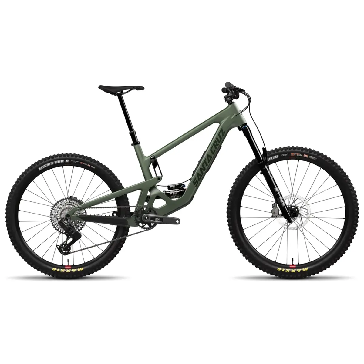 Santa Cruz Bronson GX AXS trail mountain bike in Matte Poblano Green Santa Cruz Bronson GX AXS trail mountain bike in Matte Poblano Green