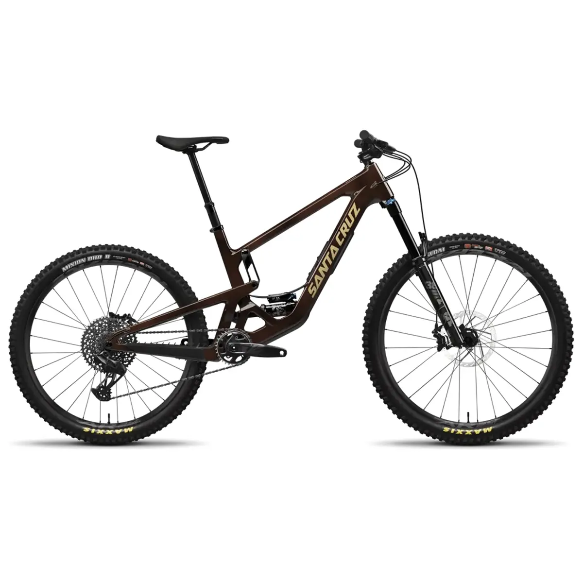 Santa Cruz Bronson S trail mountain bike in Translucent Root Beer Santa Cruz Bronson S trail mountain bike in Translucent Root Beer