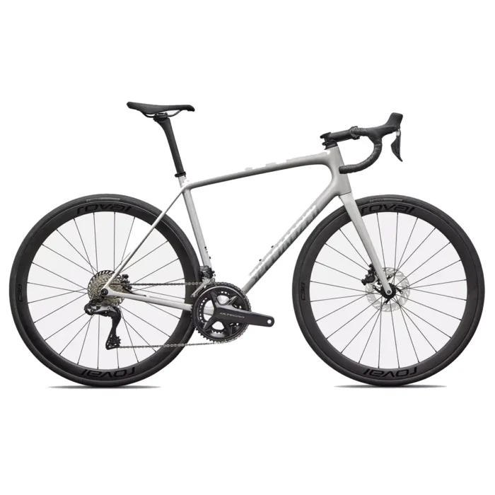 Specialized Aethos 2 Expert Ultegra Di2 lightweight road bike in Gloss Dolomite Metallic