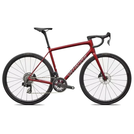 Specialized Aethos 2 Pro SRAM Force AXS lightweight road bike in Gloss Red Sky