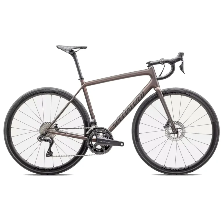 Specialized Aethos Pro Ultegra Di2 lightweight road bike in Satin Carbon