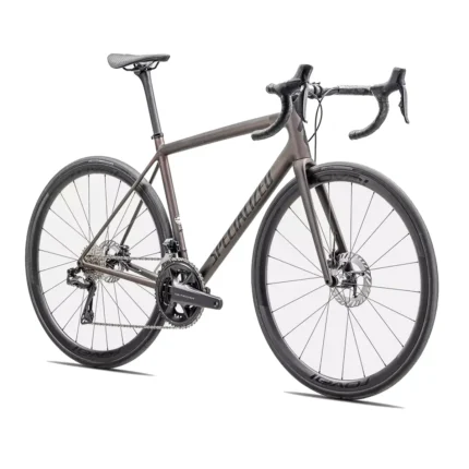 Specialized Aethos Pro road bike with Shimano Ultegra Di2 drivetrain in Satin Carbon