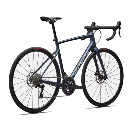 Specialized Allez Comp Shimano 105 with hydraulic disc brakes and DT R470 Disc wheels in Cast Blue Metallic