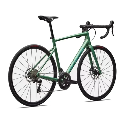 Specialized Allez Comp Shimano 105 with hydraulic disc brakes and DT R470 Disc wheels in Oasis Tint Over Silver Dust
