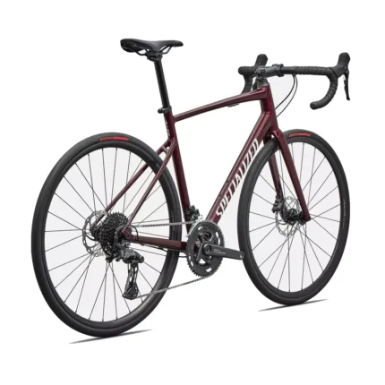Specialized Allez Shimano CUES with hydraulic disc brakes and 700x30 tires in Maroon