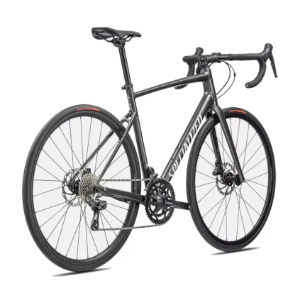 Specialized Allez Shimano Claris with mechanical disc brakes and Roadsport tires in Gloss Smoke