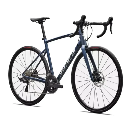 Specialized Allez road bike with E5 alloy frame and FACT carbon fork in Cast Blue Metallic