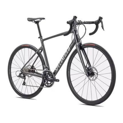 Specialized Allez road bike with E5 aluminum frame and FACT carbon fork in Gloss Smoke