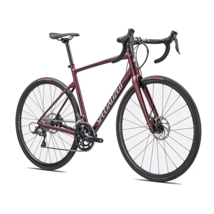Specialized Allez road bike with E5 aluminum frame and FACT carbon fork in Satin Maroon