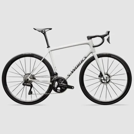 Specialized S-Works Aethos 2 Dura-Ace Di2 lightweight road bike in Gloss Dolomite Metallic