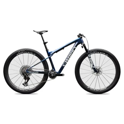 Specialized S-Works Epic World Cup XC Mountain Bike in Gloss Carbon Cyan Blue