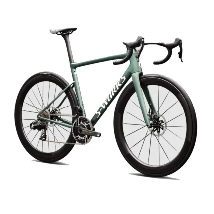 Specialized S-Works Tarmac SL8 with SRAM RED AXS and Roval Rapide CLX III wheels in Gloss Premium Fjord Metallic
