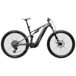 Specialized S-Works Turbo Levo R electric mountain bike in Gloss Silver Speckle Over Carbon