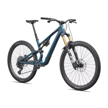 Specialized Stumpjumper 15 EVO Pro with FACT 11m carbon frame and FOX Factory suspension in Satin Teal Tint
