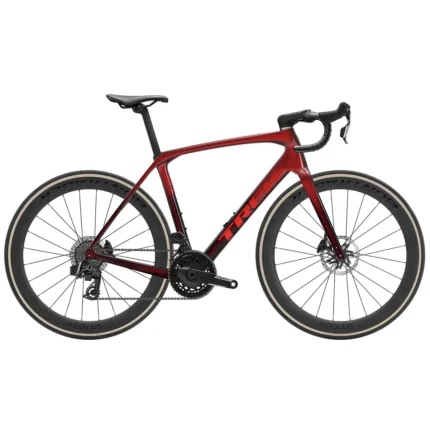 Trek Domane SLR 7 AXS Gen 4 gravel bike in Red Carbon Smoke